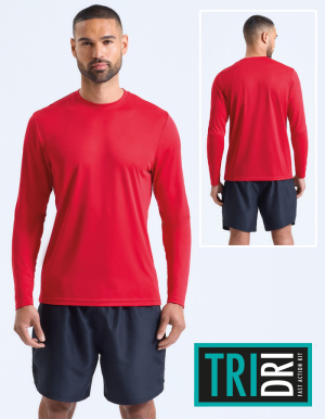 TRIDRI Mens Langarm-Funktionsshirt (S - 3XL)