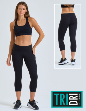TRIDRI Ladies Capri-Leggings aus recyceltem Material (XXS - 4XL)