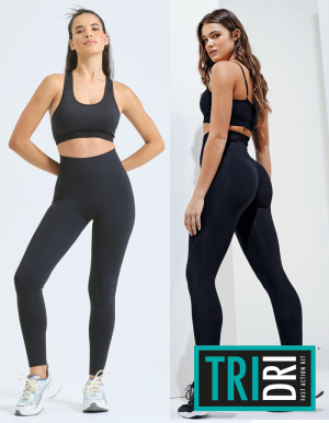 TRIDRI Ladies Scrunch-Leggings aus recyceltem Material (XS - XL)