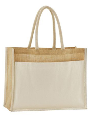 WESTFORD MILL Jute Shopper mit Baumwolle (42 x 33 x 19 cm)