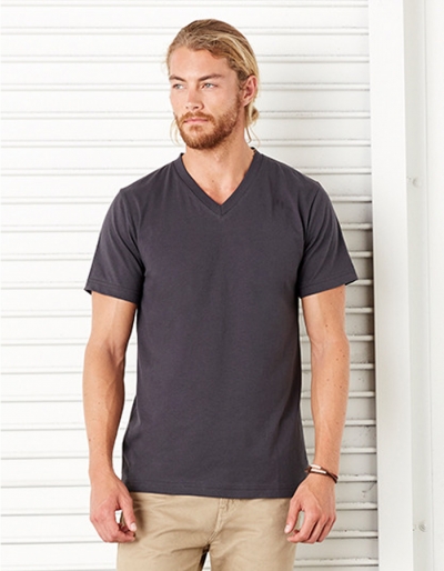 Canvas Mens V-Neck T-Shirt JERSEY (S - XXL)