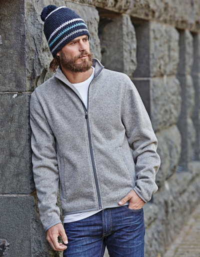 TeeJays Mens Strick-Fleecejacke OUTDOOR (S - 3XL)