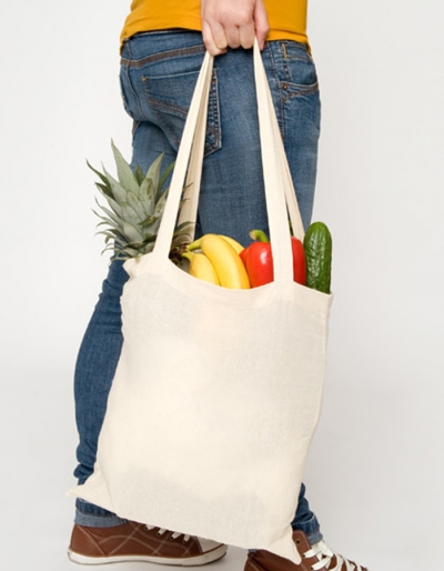Baumwolltasche mit langem Henkel
