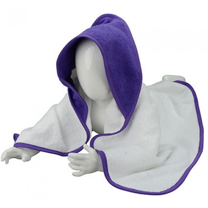 ARTG Kapuzenhandtuch (White-Purple-Purple)