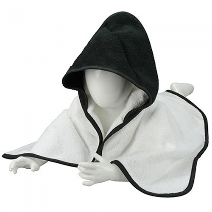 ARTG Kapuzenhandtuch (White-Black-Black)