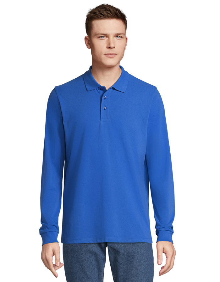 SOLS Mens Langarm-Poloshirt POLYCOTTON (5XL)