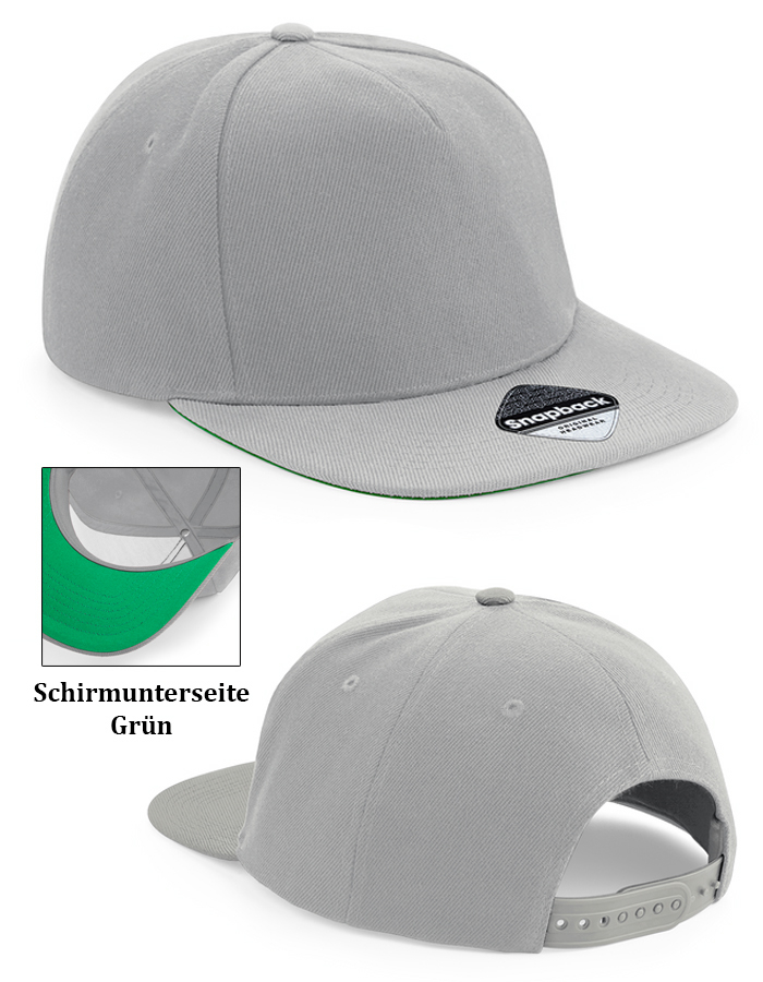 Beechfield 5 Panel Cap Original Flat Peak Snapback