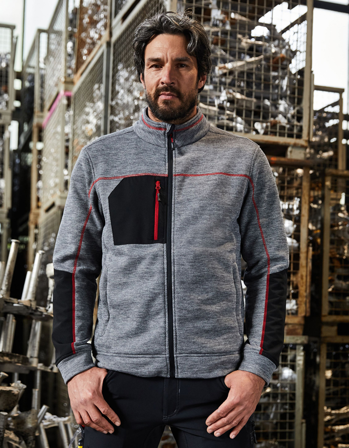 JAMES&NICHOLSON Mens Fleecejacke STRUCTURE (XS - 6XL)