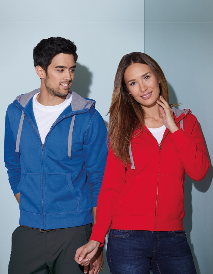 JAMES&NICHOLSON Mens Hoodiejacke LIFESTYLE (S - 3XL)