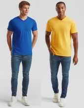 Fruit of the Loom Mens V-Neck T-Shirt Valueweight (S - 3XL)