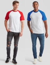 Fruit of the Loom Mens T-Shirt BASEBALL (S - 3XL)