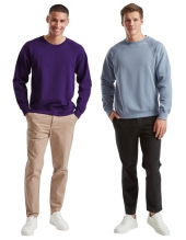 Fruit of the Loom Mens Sweatshirt CLASSIC. (Raglan) (S - XXL)