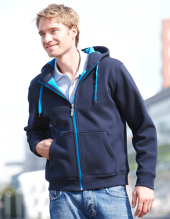 JAMES&NICHOLSON Mens Hoodiejacke DOUBLEFACE (S - 3XL)