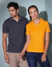 JAMES&NICHOLSON Ladies Kontrast-Poloshirt ELASTIC (S - XXL)